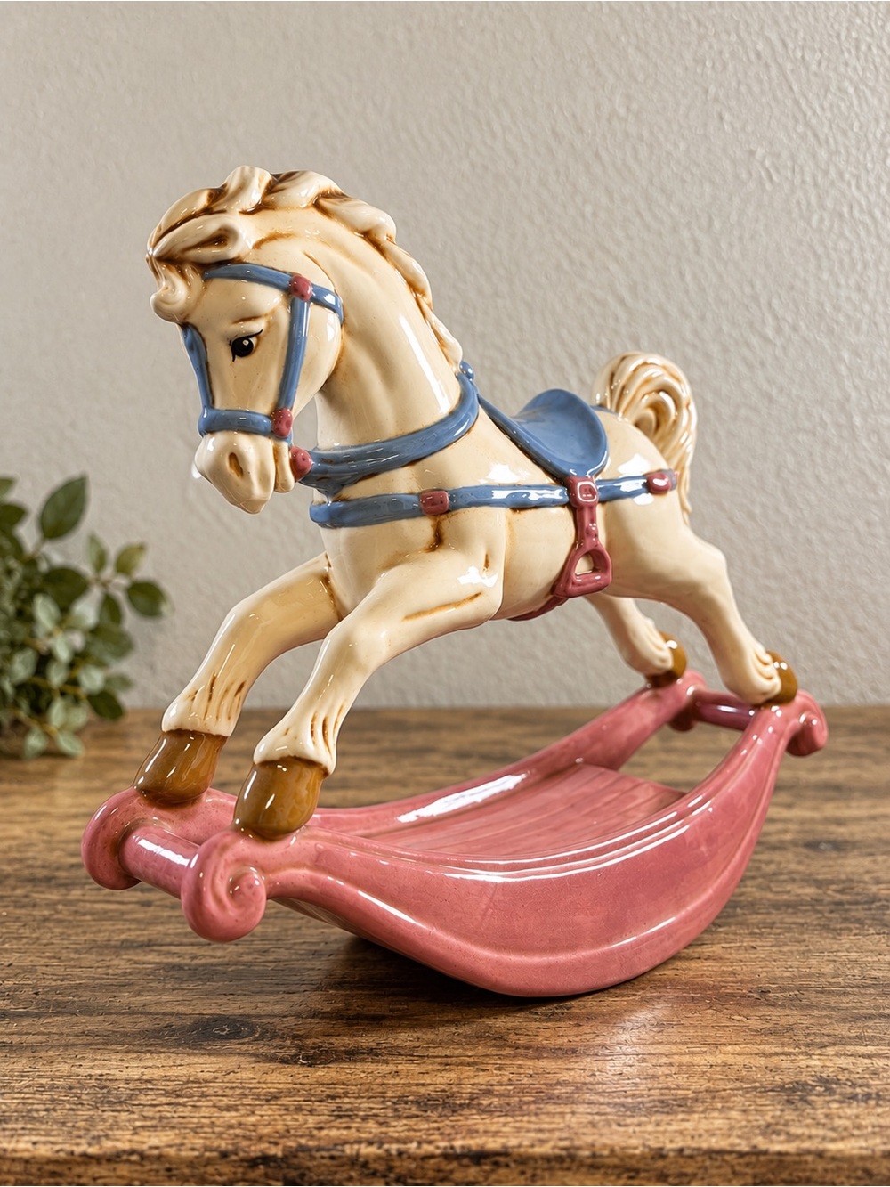 Ceramic Rocking Horse Figurine